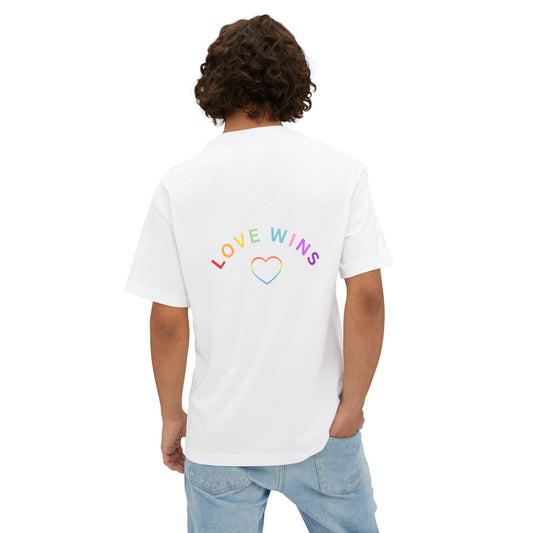 Love Wins Rainbow Colored Oversized Tee